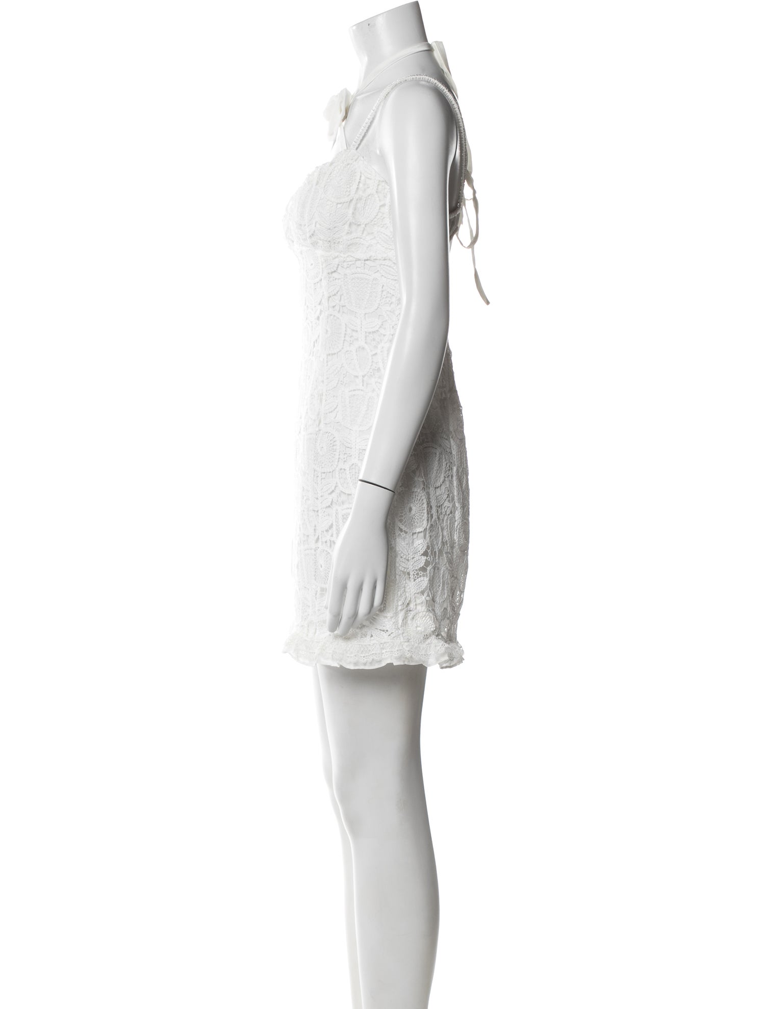love and lemons white lace dress For Love & Lemons Lakeside scallop edges lace Mini dress in White