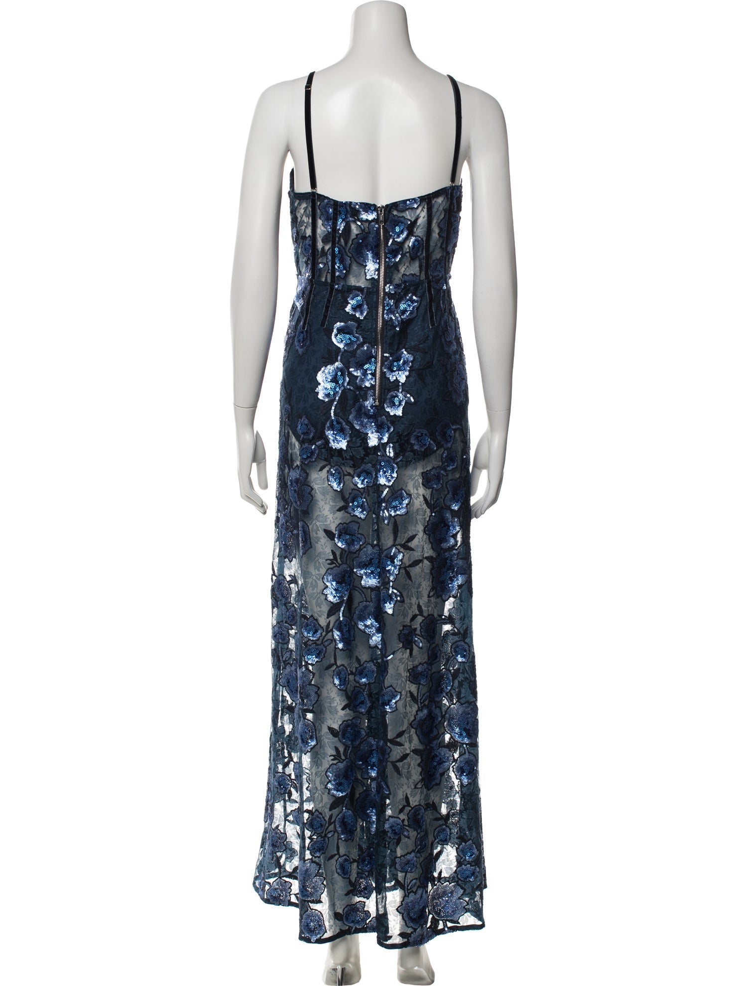for love and lemons dress blue & Floral Print Long w/ Tags - Dresses, Clothing - WFLLE75780 Embrace the sheer beauty