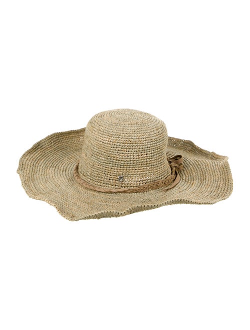 Florabella Raffia Wide-Brim Hat Tan