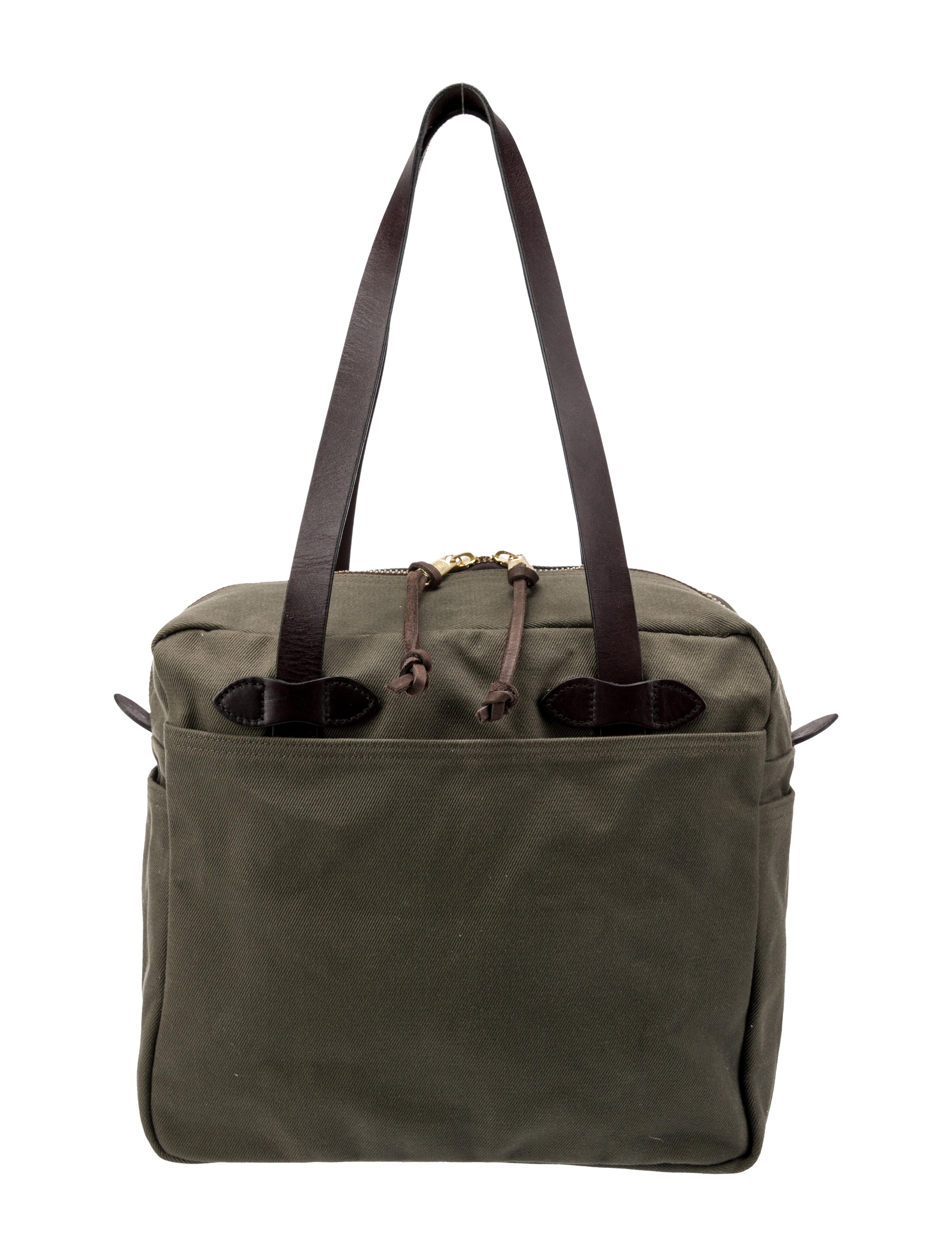 Jack Spade Leather Trimmed Canvas Tote Bag Brown Totes, Bags