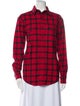 Filson Plaid Print Long Sleeve Button-Up Top