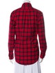 Filson Plaid Print Long Sleeve Button-Up Top