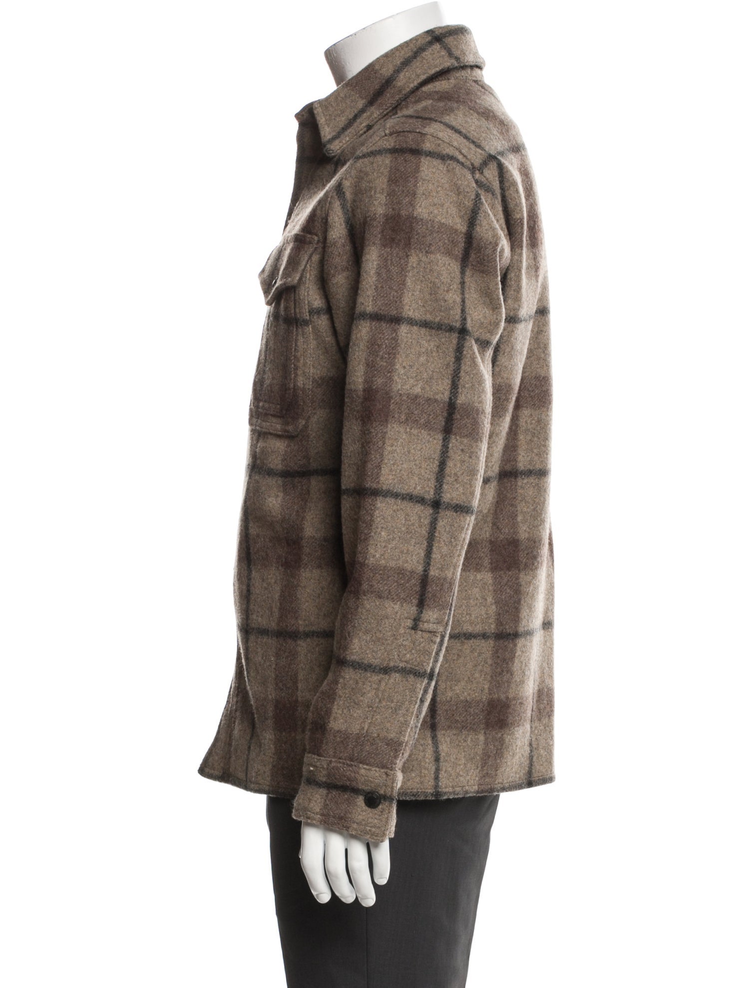 Filson Wool Plaid Print Utility Jacket