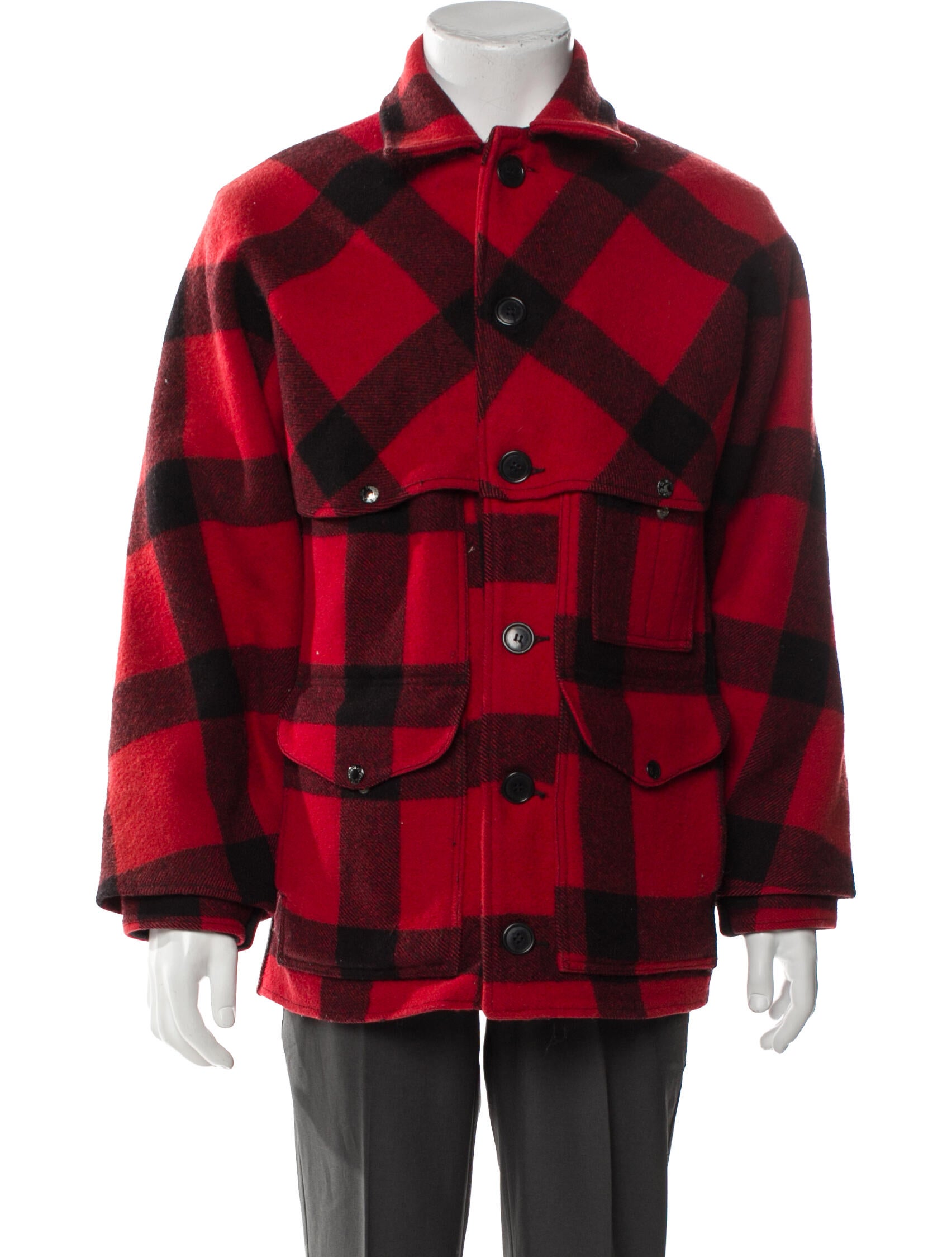 Filson Virgin Wool Plaid Print Utility Jacket