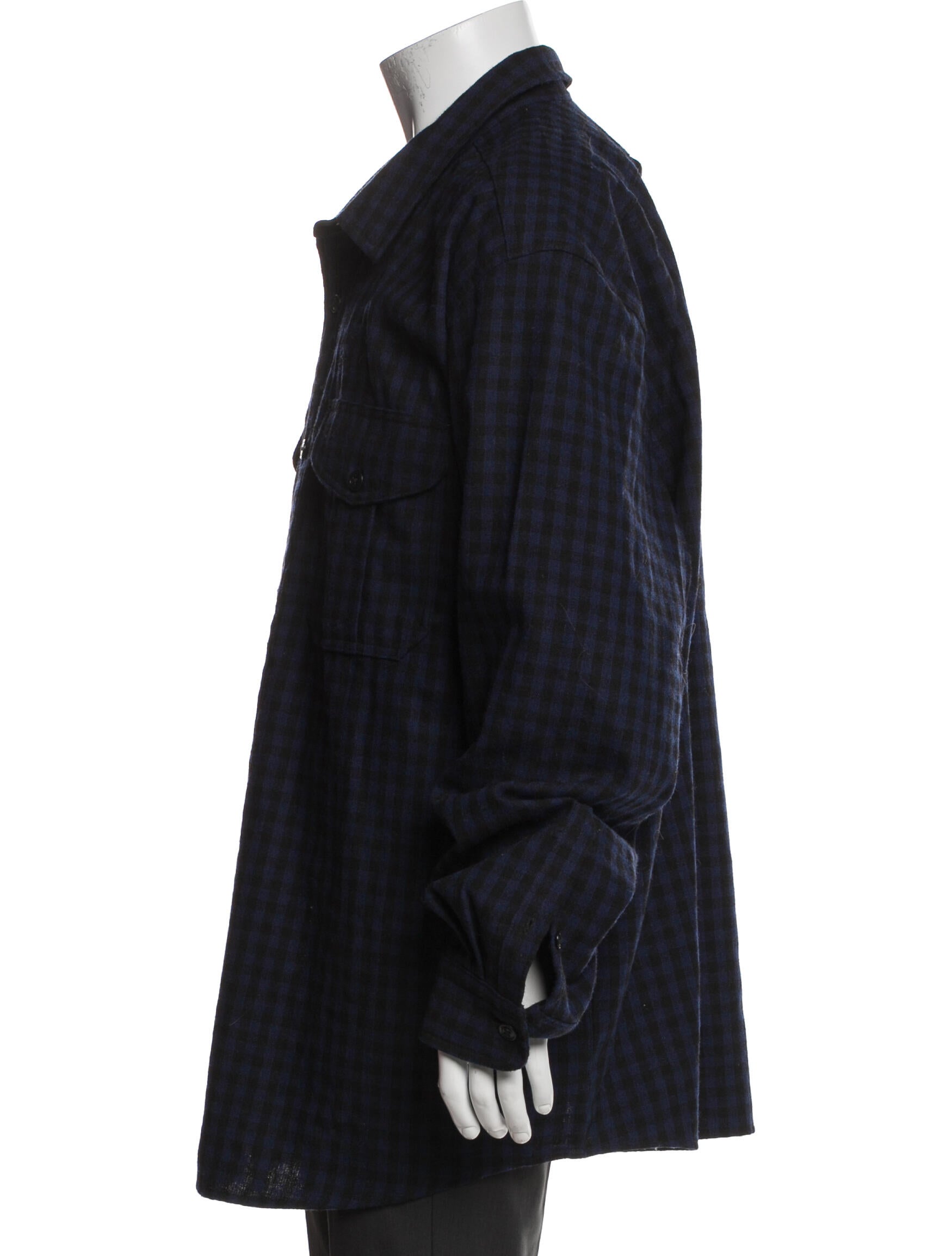 Filson Wool Plaid Print Denim Shirt