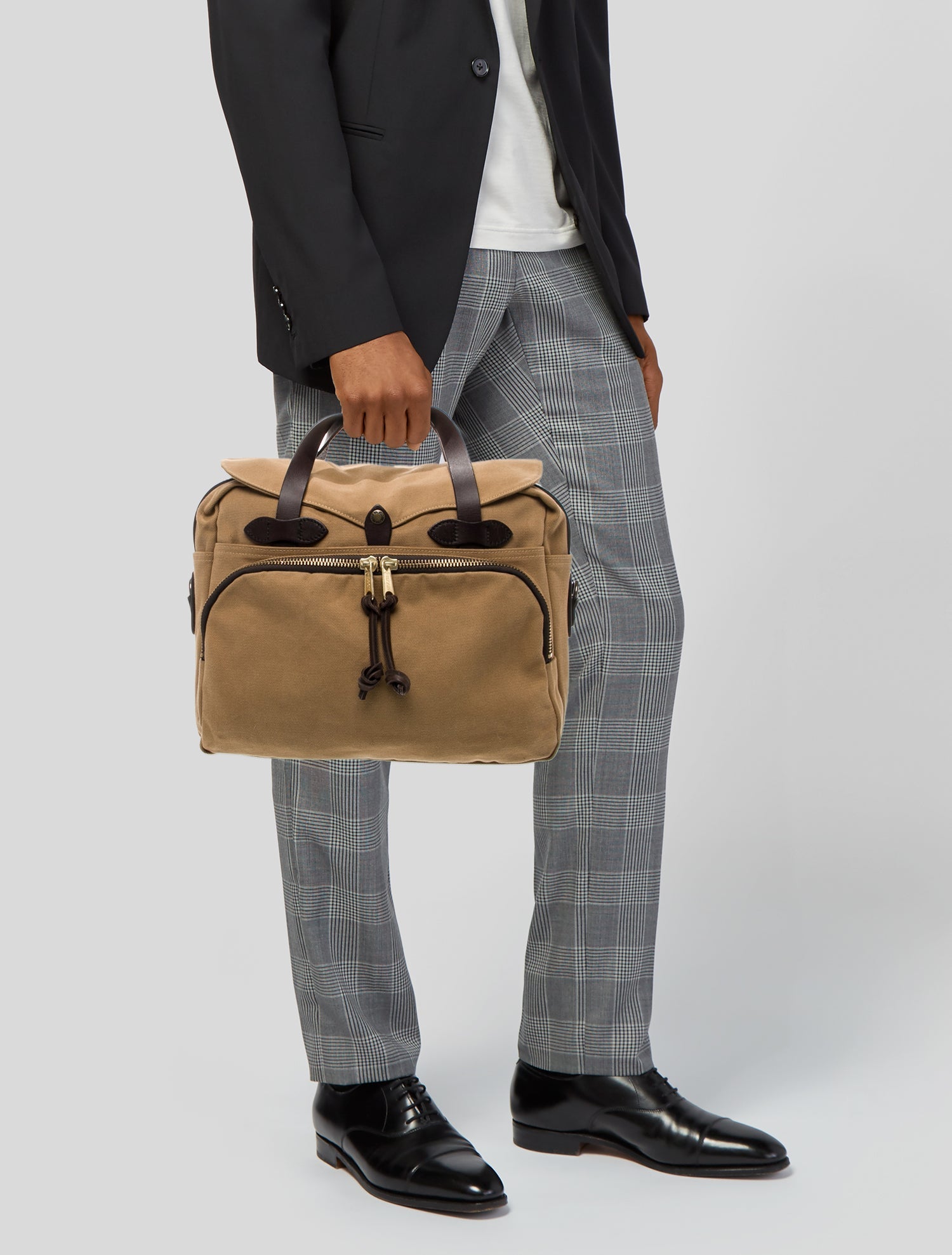 Filson brown canvas carry on