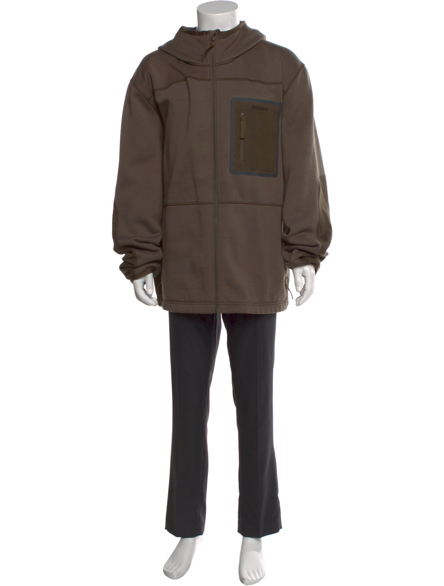 Filson Colorblock Pattern Mock Neck Hoodie