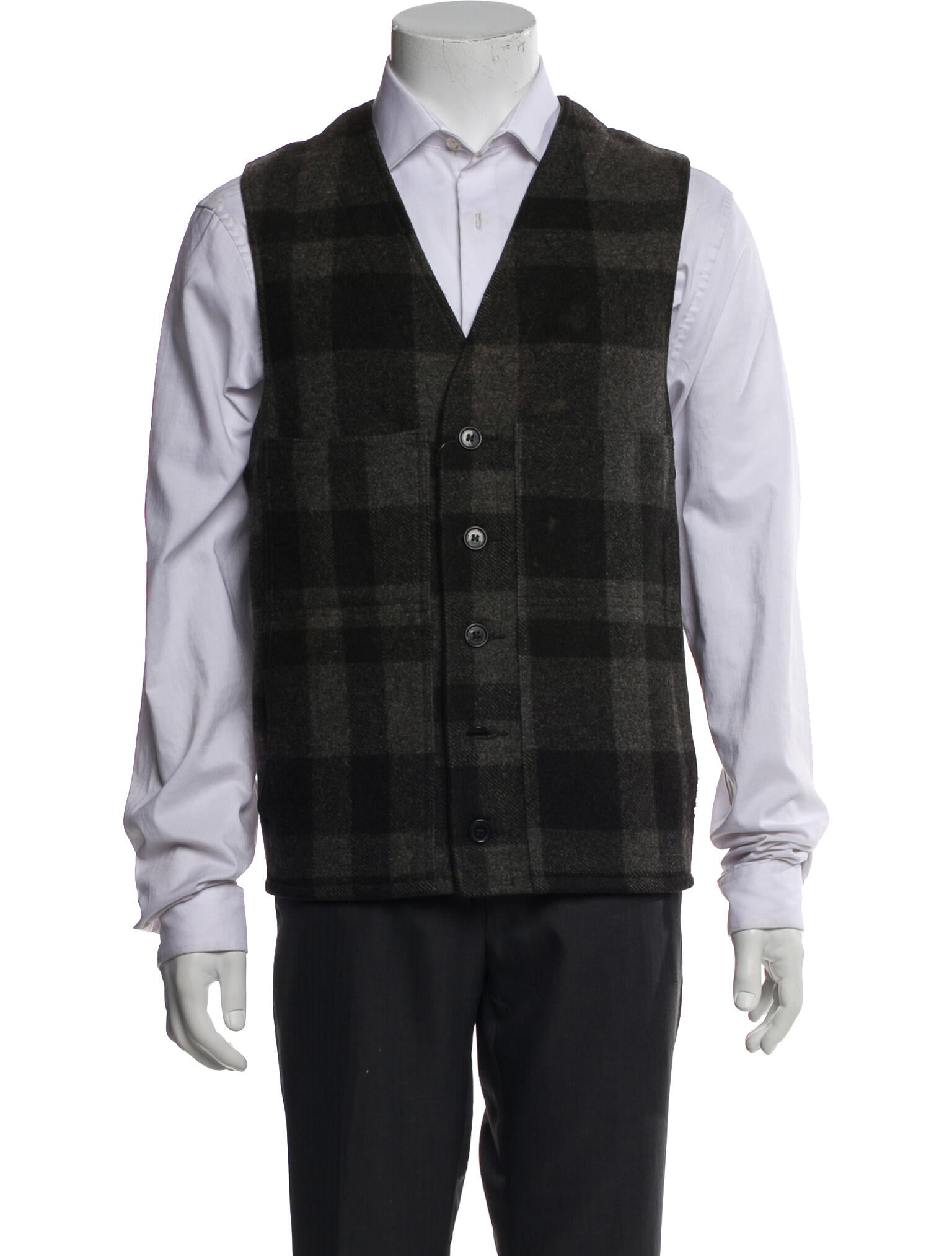 Filson Virgin Wool Plaid Print Vest
