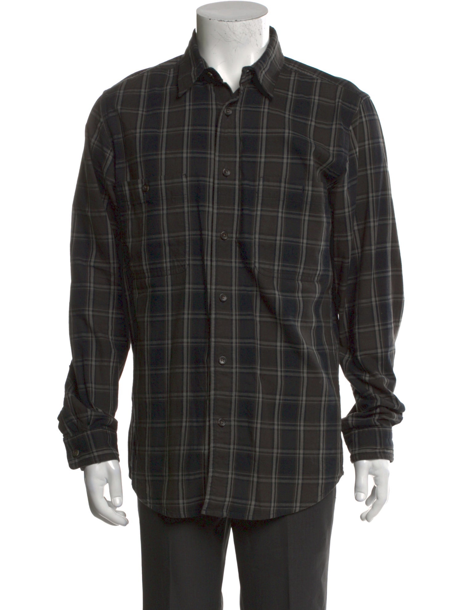 Filson Plaid Print Long Sleeve Dress Shirt