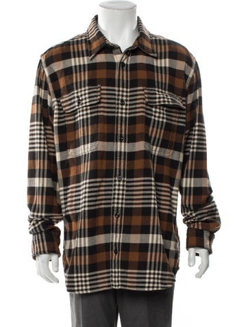 Pre-owned Filson Plaid Print Jacket In Brown