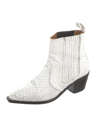 Flattered Snakeskin Animal Print Western Boots