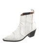 Flattered Snakeskin Animal Print Western Boots