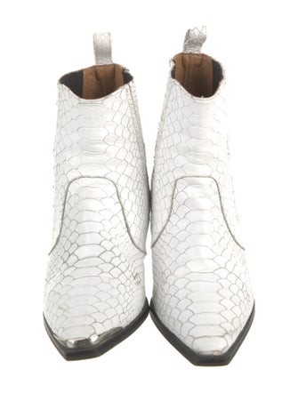 Flattered Snakeskin Animal Print Western Boots