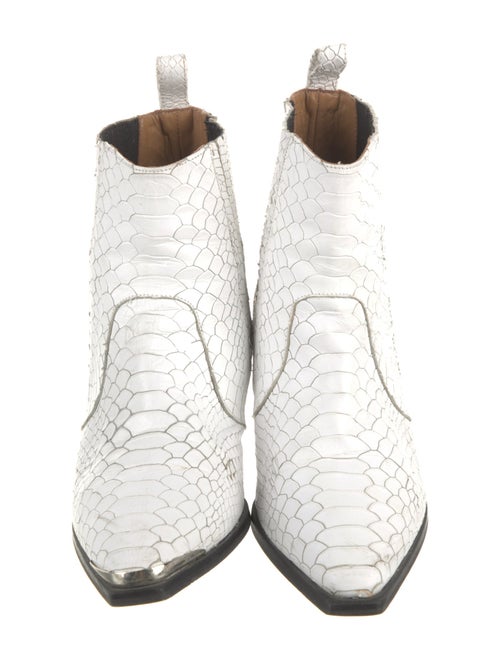 Flattered Snakeskin Animal Print Western Boots