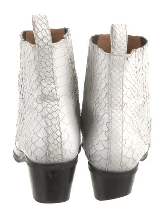Flattered Snakeskin Animal Print Western Boots
