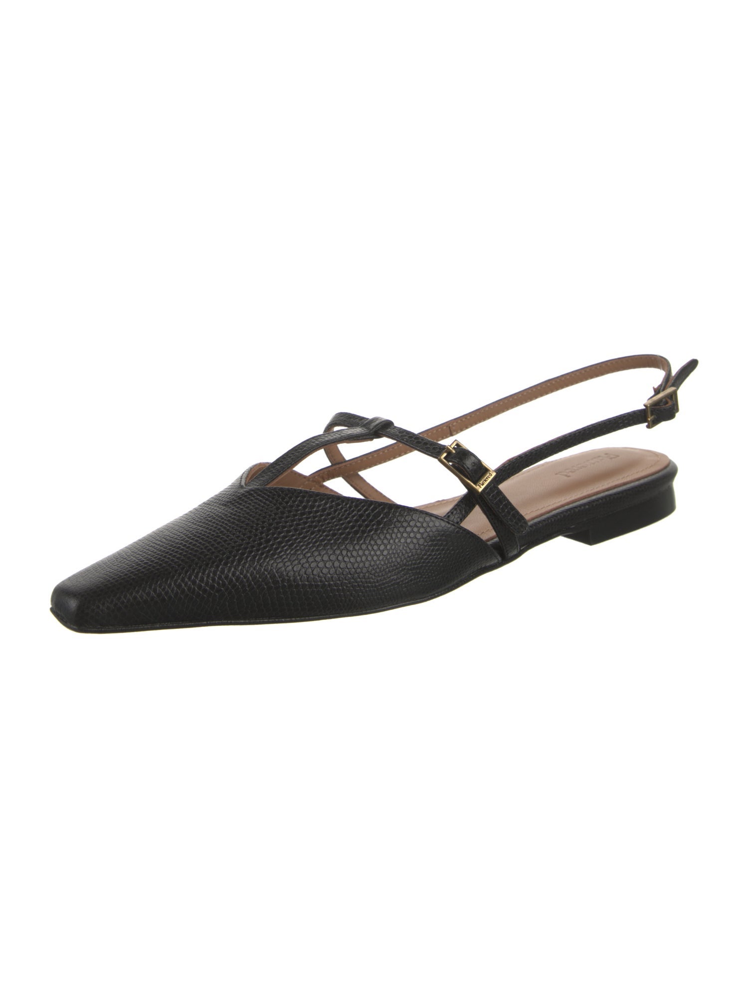 Flattered Leather Slingback Flats