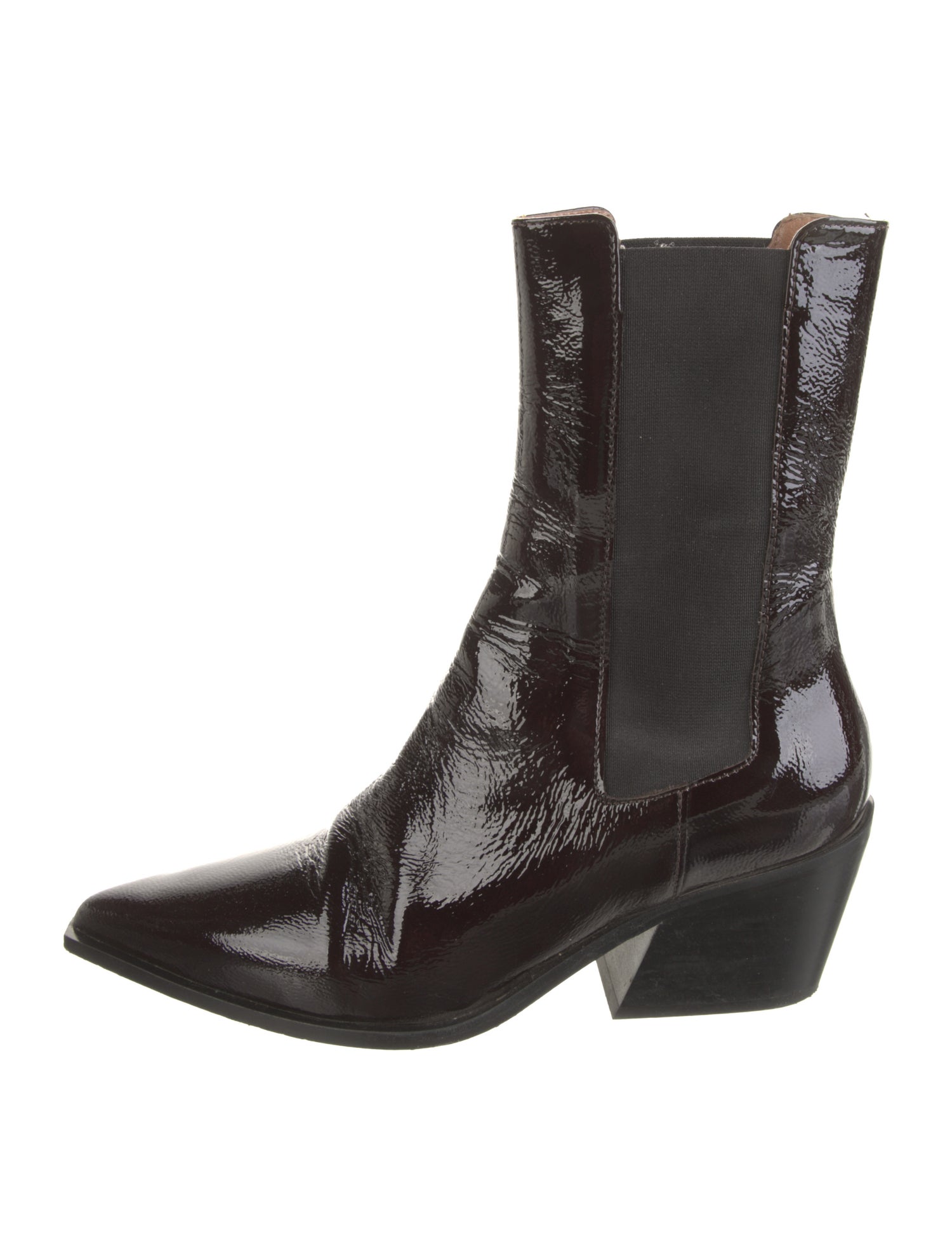 Flattered Patent Leather Chelsea Boots