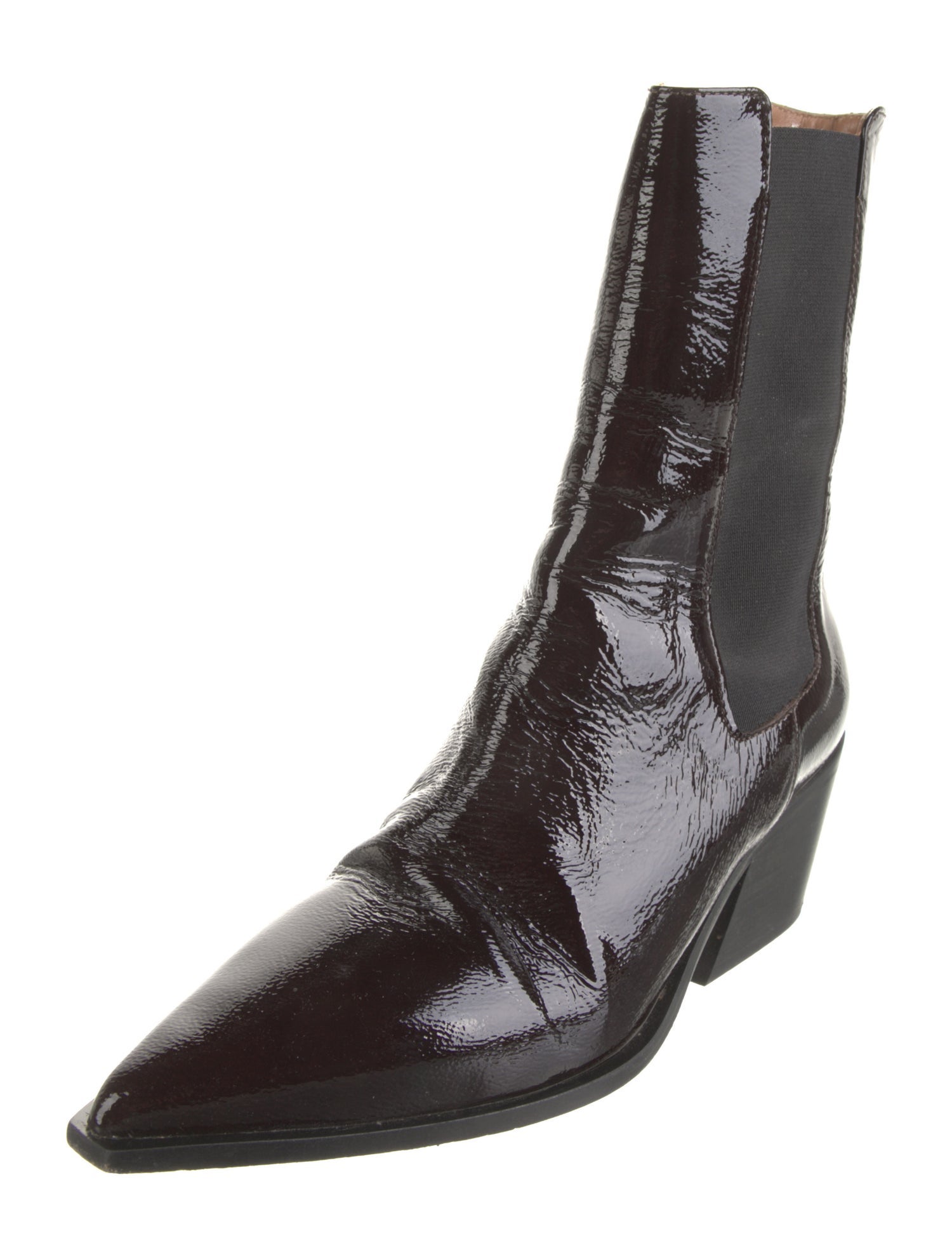 Flattered Patent Leather Chelsea Boots