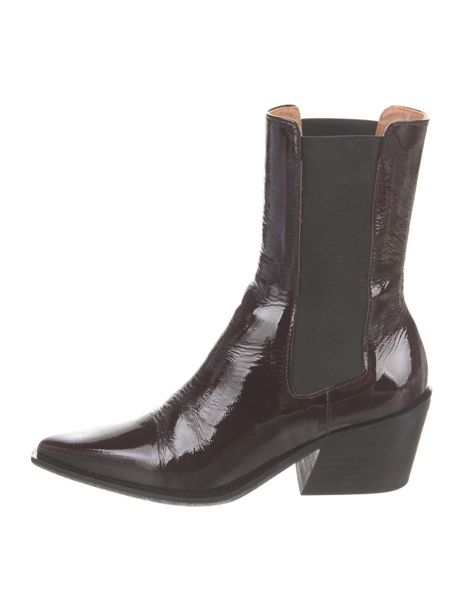 Flattered Patent Leather Chelsea Boots
