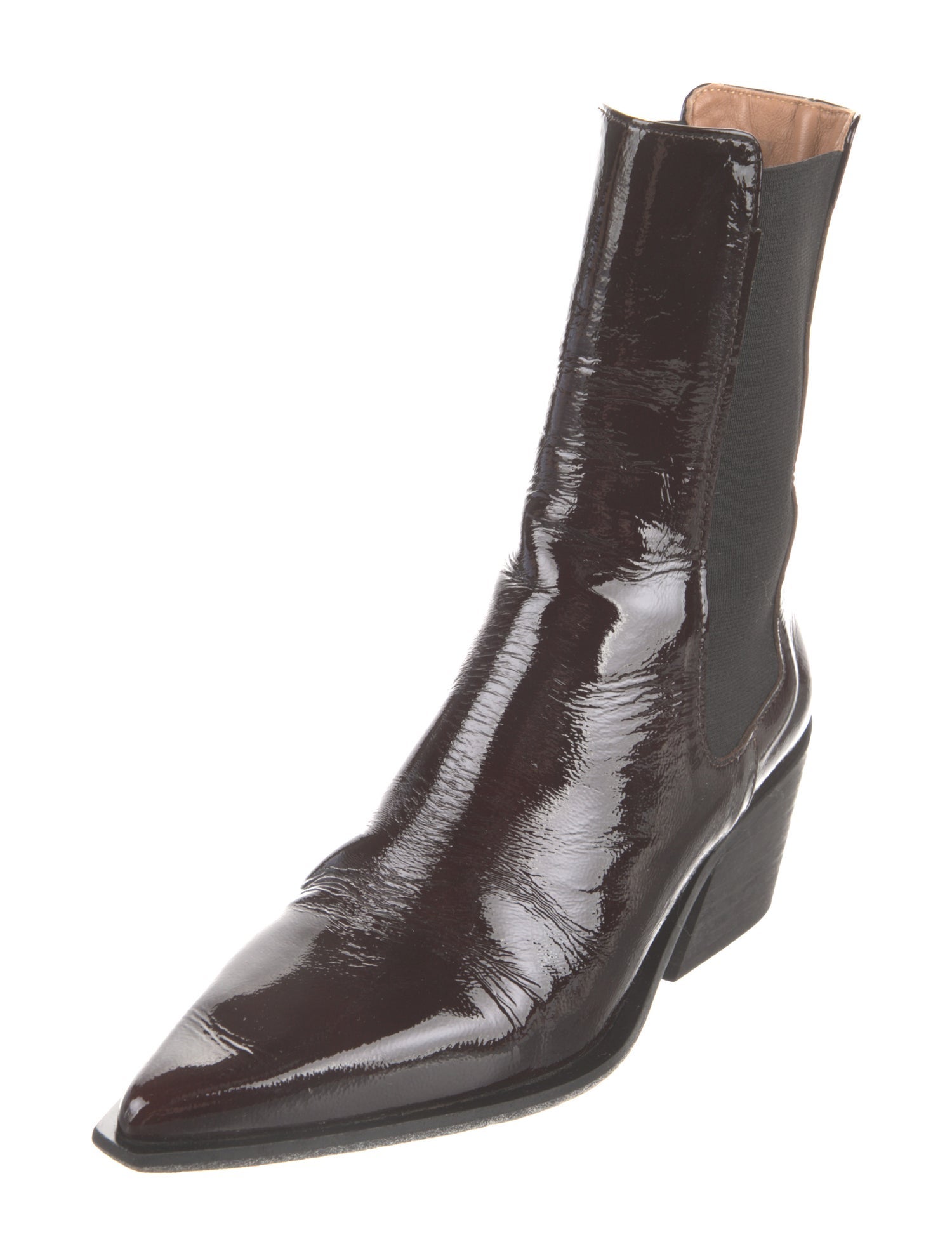 Flattered Patent Leather Chelsea Boots