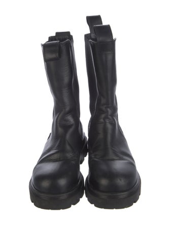 Flattered Leather Combat Boots