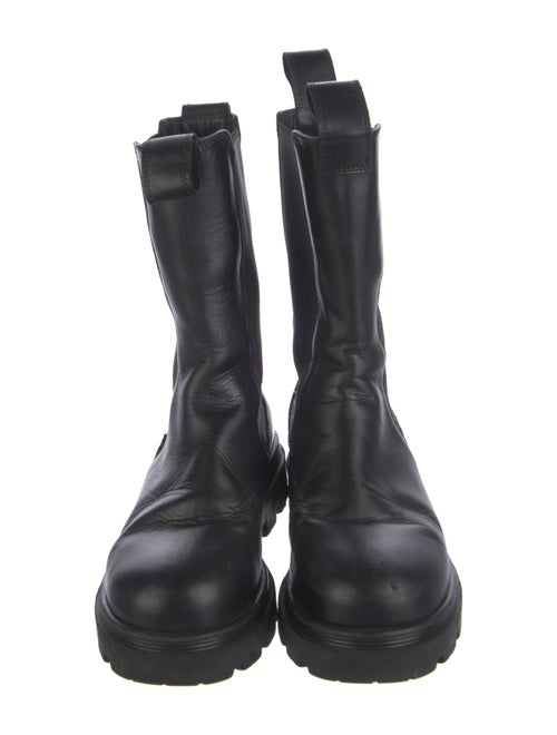 Flattered Leather Combat Boots