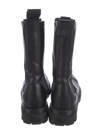 Flattered Leather Combat Boots