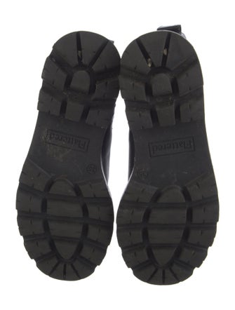 Flattered Leather Combat Boots