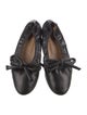 Flattered Leather Bow Accents Ballet Flats