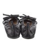Flattered Leather Bow Accents Ballet Flats