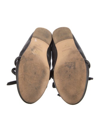 Flattered Leather Bow Accents Ballet Flats