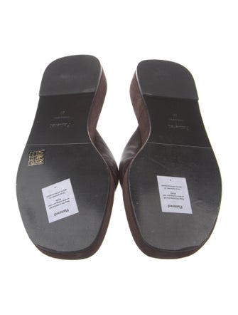 Flattered Leather Slides