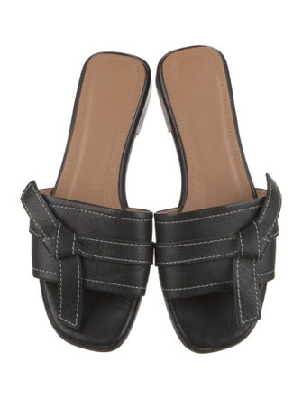 Flattered Leather Slides