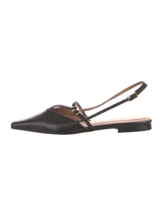 Flattered Leather Slingback Flats