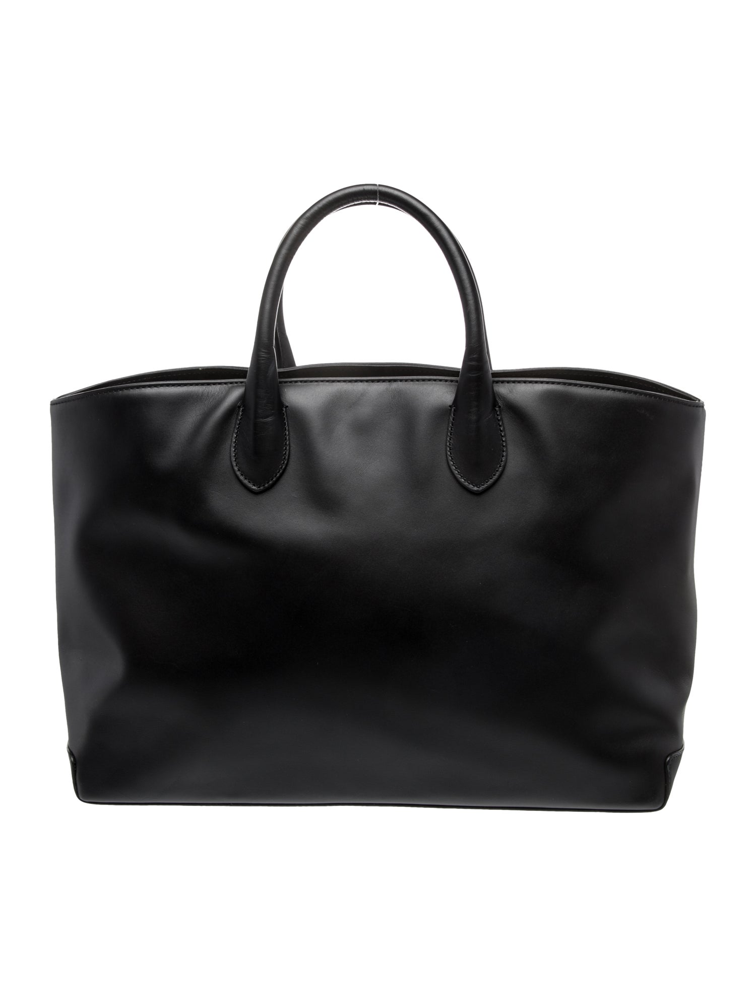 Flattered Leather Top Handle Bag