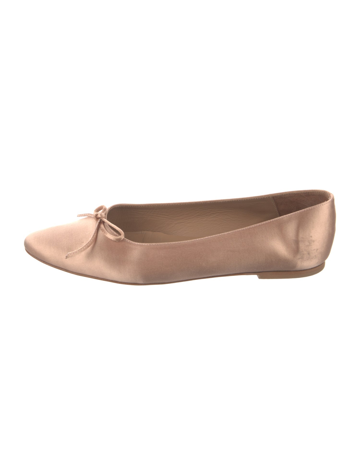 Flattered Satin Bow Accents Ballet Flats