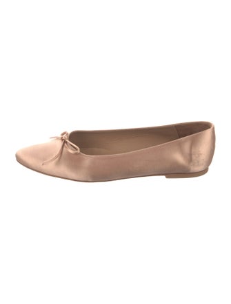 Flattered Satin Bow Accents Ballet Flats