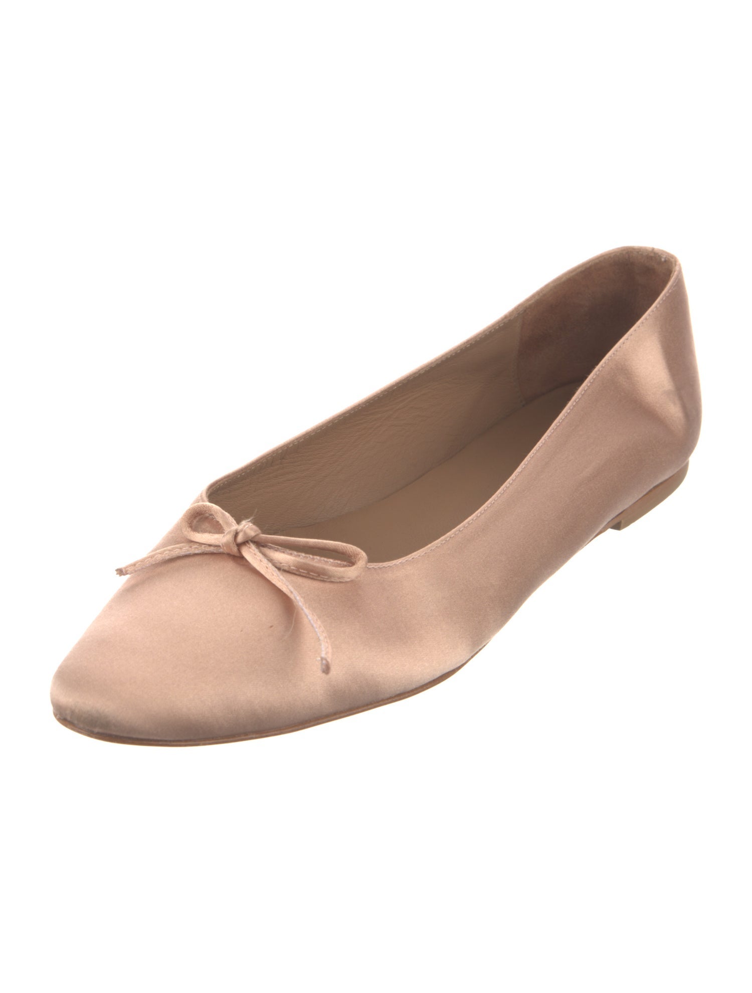 Flattered Satin Bow Accents Ballet Flats