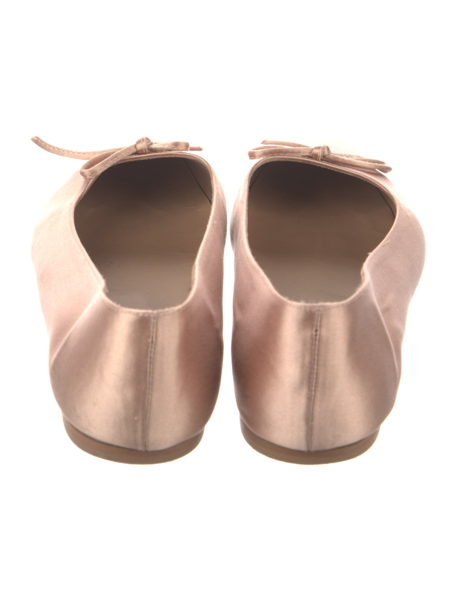 Flattered Satin Bow Accents Ballet Flats