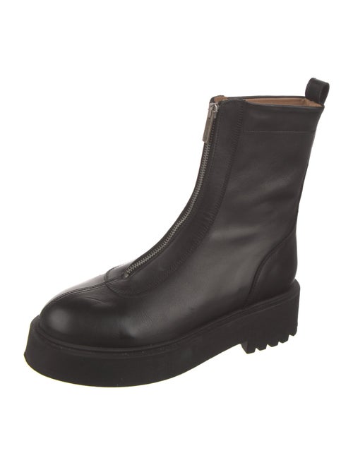 Flattered Leather Combat Boots