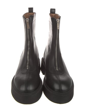 Flattered Leather Combat Boots