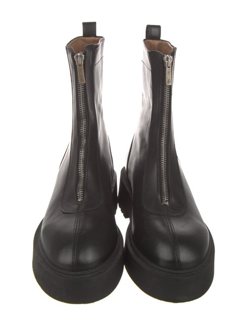 Flattered Leather Combat Boots