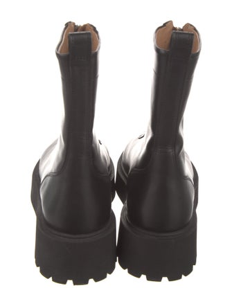 Flattered Leather Combat Boots