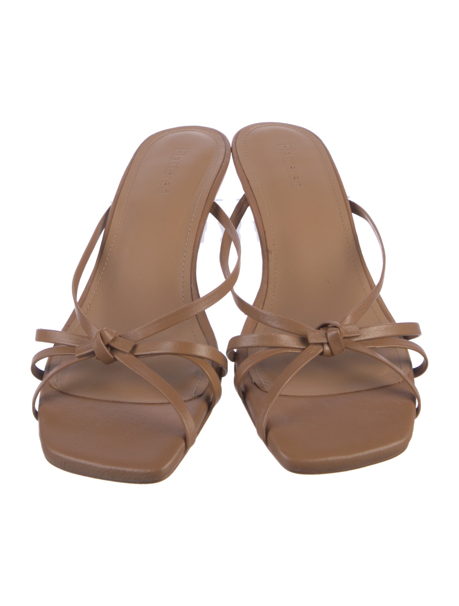 Flattered Leather Slides