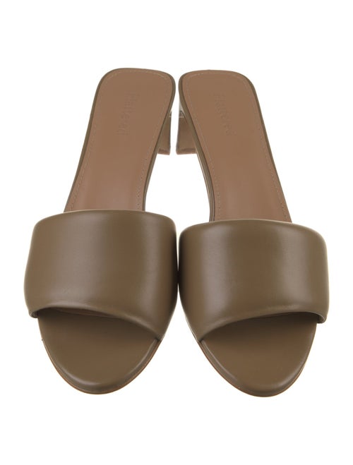 Flattered Leather Slides