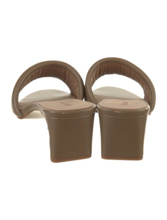 Flattered Leather Slides