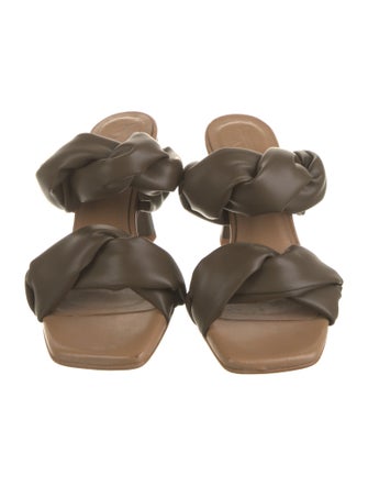 Flattered Leather Slides