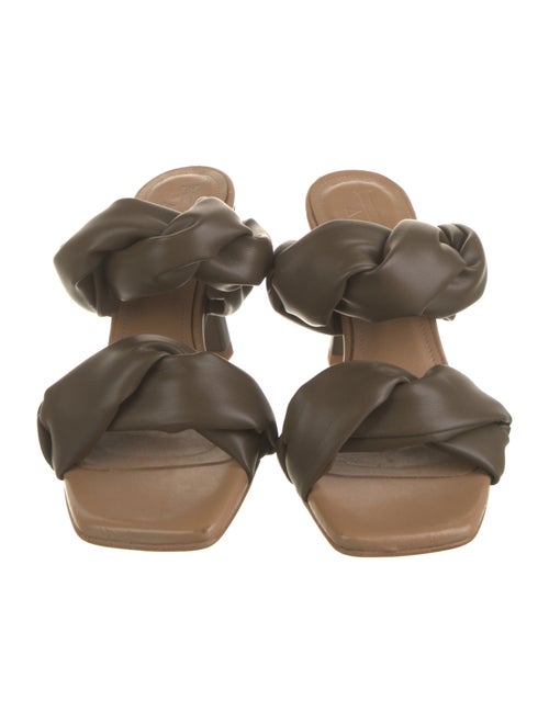 Flattered Leather Slides