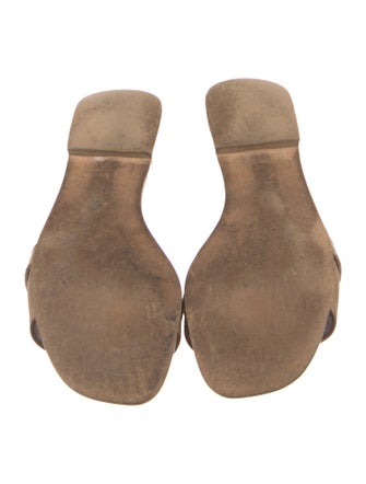 Flattered Leather Slides