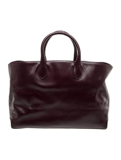 Flattered Leather Top Handle Bag